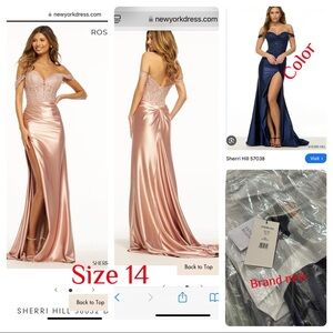 Sherri Hill Navy Blue dress size 14